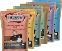 Fresco Dog Martin Rütter Trainingsknöchelchen Hunde Leckerli PROBIERPAKET, 6x150g, Snack für: Hunde, Getreidefrei, zuckerfrei, hoher Fleischanteil – Produktbild 1 von 1