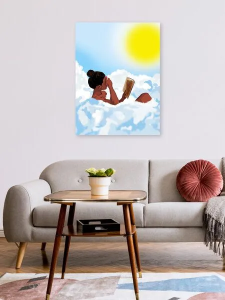 Photocircle Photocircle Poster / Leinwandbild - Reading on Clouds – Produktbild 2 von 4