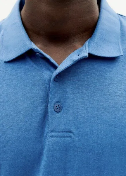 thinking mu thinking mu Hemp Polo, Blue (blau), – Produktbild 2 von 2