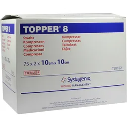 Solventum Germany TOPPER 8 Kompr.10x10 cm steril 75X2 St Kompressen – Produktbild 1 von 1
