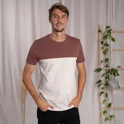 Vresh Clothing Vresh Clothing Olav - Classic Fit Colourblock T-Shirt aus Biobaumwolle – Produktbild 1 von 1