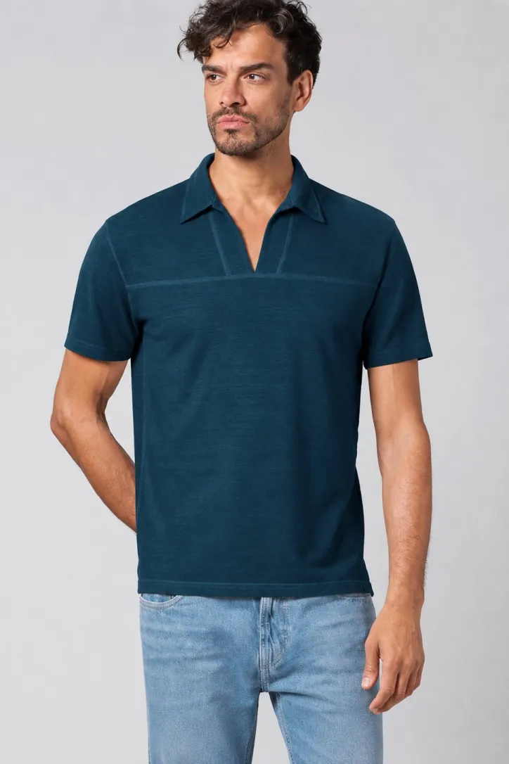 HempAge Hempage Herren vegan T-Shirt Mit V-Ausschnitt Reef Blaugrün, Blau, – Produktbild 2 von 2