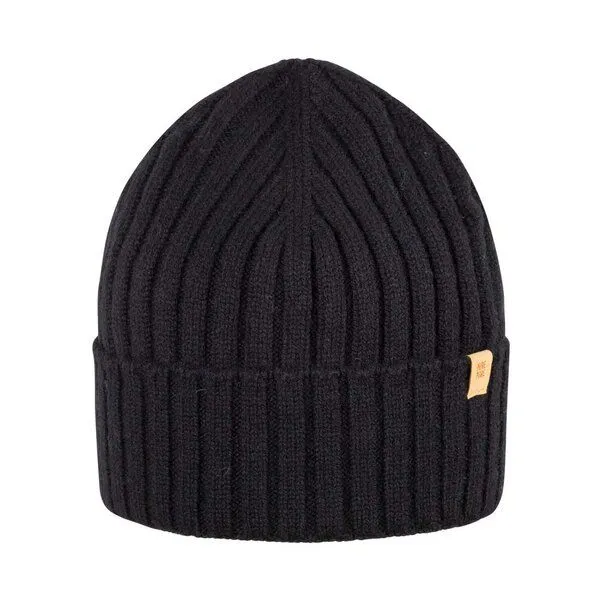 Pure Pure Pure Pure Pure-Pure Rippstrick-Mütze aus Merino- & Kaschmirwolle, Schwarz, – Produktbild 2 von 2