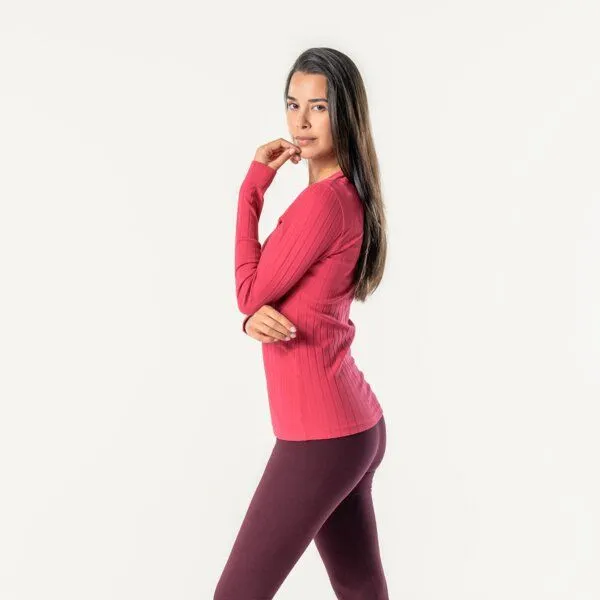 Living Crafts Living Crafts Langarm-Shirt - SAPHIRA, Garnet rose (rot), – Produktbild 2 von 4