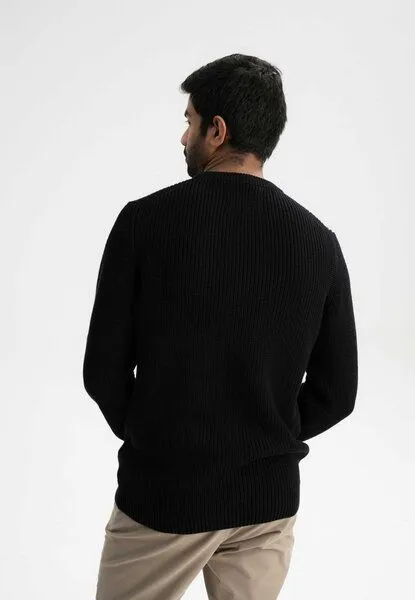 MELA MELA Strickpullover RAVI aus 100% Bio-Baumwolle, Schwarz, – Produktbild 2 von 4