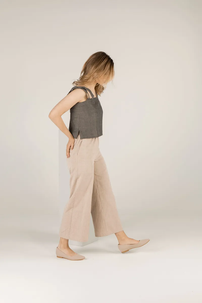 TAWAST TAWAST Damen vegan Top Free Spirit, Grau, – Produktbild 1 von 2