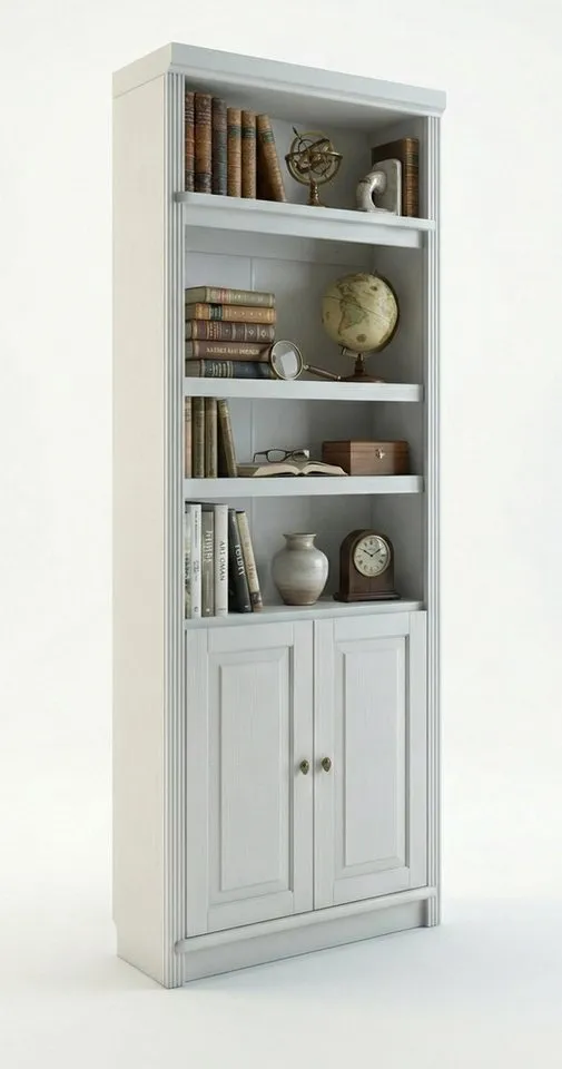 OTTO home Bücherregal Soeren, aus massiver Kiefer, FSC®-zertifiziert, Tiefe 33,5 cm, Weiß, – Produktbild 3 von 5