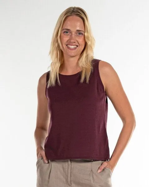 Alma & Lovis Alma & Lovis Leichtes Feinstrick-Top aus reiner Bio-Baumwolle | Knit Top, Feige (lila), – Produktbild 1 von 4