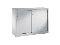 C+P C+P Schiebetürenschrank aus Stahl 120 cm breit lichtgrau T 50 H 120 – Produktbild 1 von 1