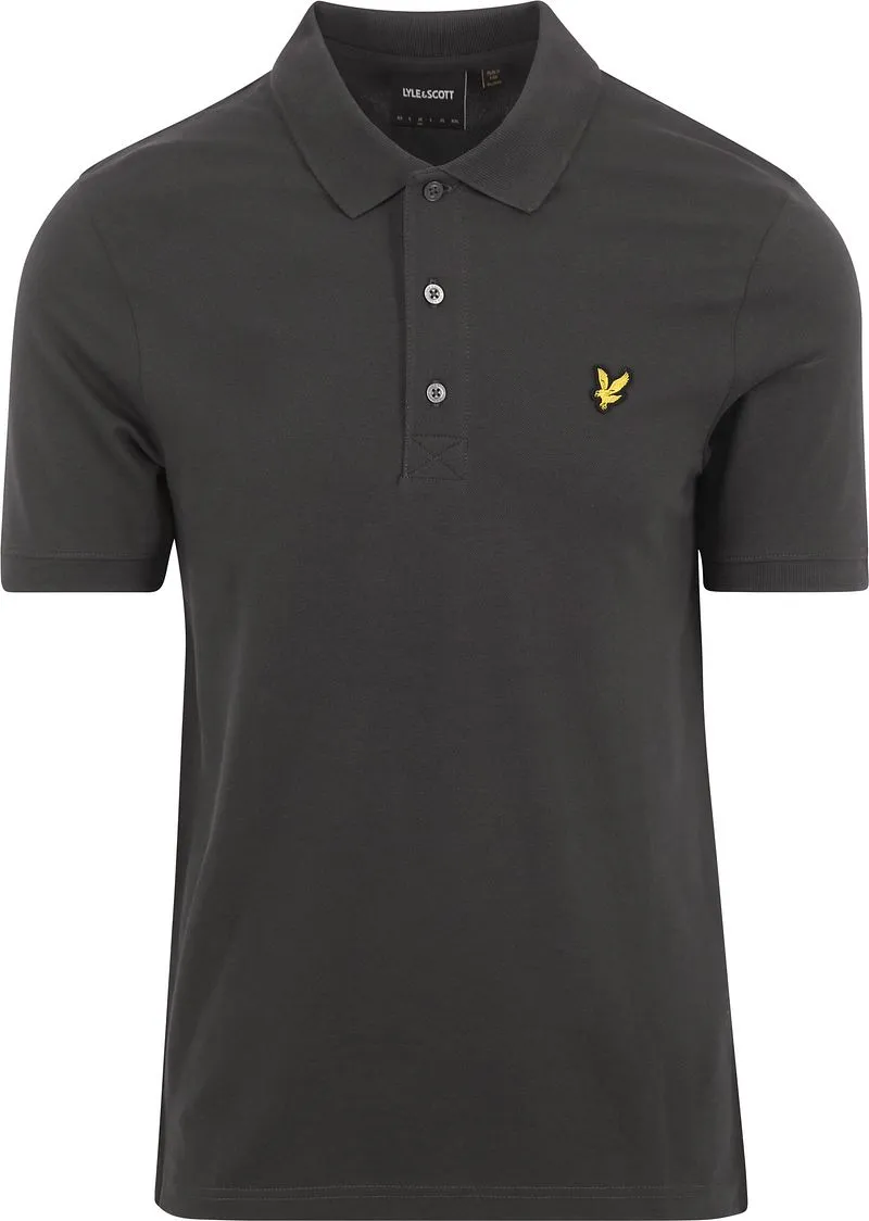 Lyle and Scott Lyle und Scott Polo Plain Anthrazit - Größe S, Anthrazit, – Produktbild 2 von 5
