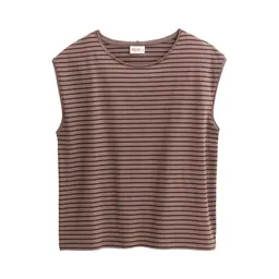 People Wear Organic People Wear Organic Ajour Kurzarm Pullover, braun uni, Bio-Baumwolle – Produktbild 1 von 1