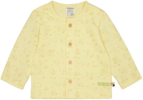 loud + proud loud + proud Babys & Kinder Jacke aus Musseline Jersey mit Druck, GOTS-zertifiziert, Blonde(gelb), – Produktbild 2 von 2