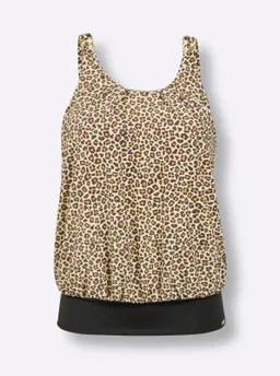 feel good Oversized-Tankini-Top schwarz-champagner-bedruckt – Produktbild 1 von 1