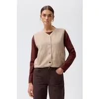 People Wear Organic People Wear Organic Fleece Weste, beige mélange – Produktbild 1 von 1
