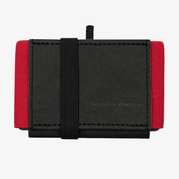 ANDERS & KOMISCH ANDERS & KOMISCH Kleiner Geldbeutel mit Münzfach - MINI PRO Wallet, Schwarz/rot, – Produktbild 1 von 4