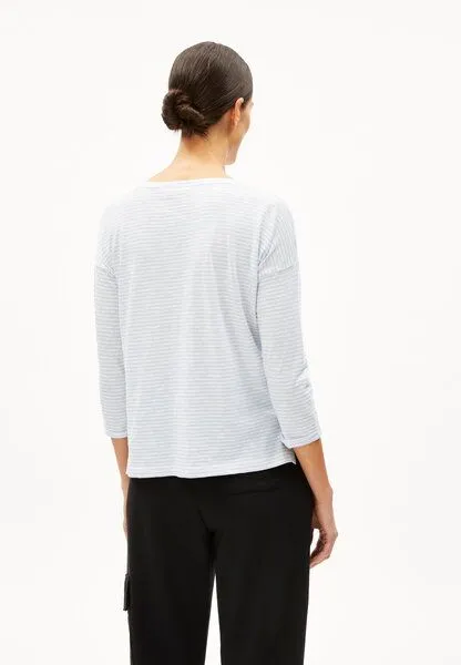 ARMEDANGELS ARMEDANGELS SIANAA LOVELY STRIPES - Damen Longsleeve Oversized Fit aus Bio-Baumwolle, Morning sky-oatmilk, – Produktbild 2 von 4