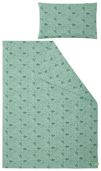 loud + proud loud + proud Kinder Jersey Bettwäsche-Set 100 x 135cm, GOTS-zertifiziert, Bamboo(grün), – Produktbild 2 von 4