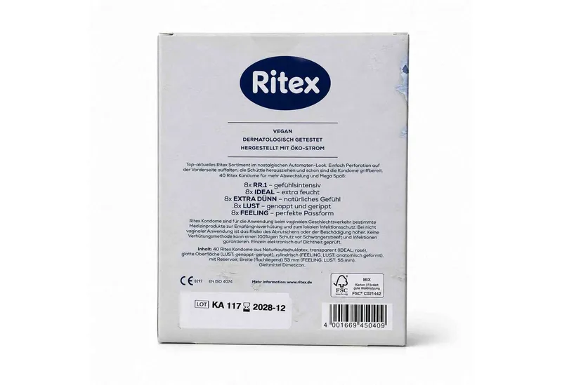 Ritex Ritex Kondome RITEX Kondomautomat 5 versch. Sorten Großpackung 40 Stück – Produktbild 5 von 6