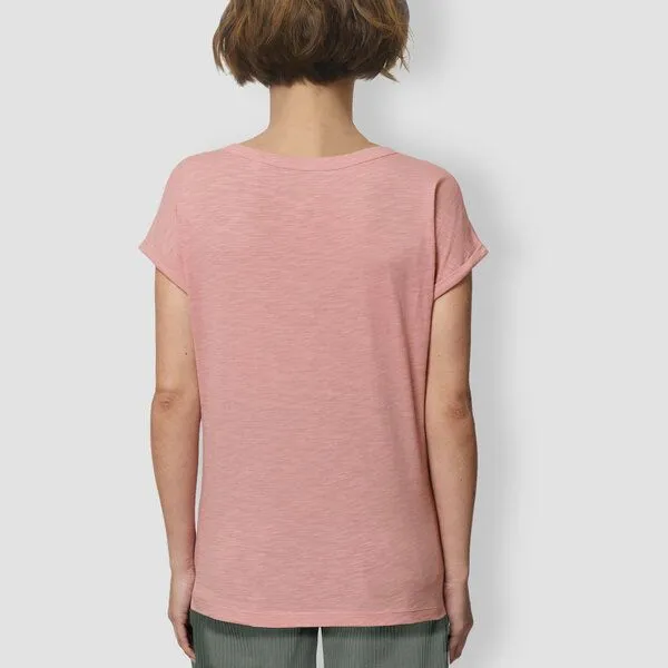 little kiwi little kiwi Damen T-Shirt, "Abschalten", Rosé, Rosa, – Produktbild 2 von 2