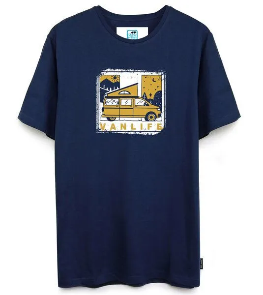Gary Mash GARY MASH T-Shirt VANLIFE aus Biobaumwolle, Dunkelblau (blau), – Produktbild 1 von 4