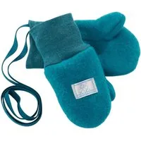 Pickapooh Pickapooh Baby und Kinder Fäustlinge Bio-Schurwolle Fleece petrol Gr.2 (bis 2 Jahre) – Produktbild 1 von 1