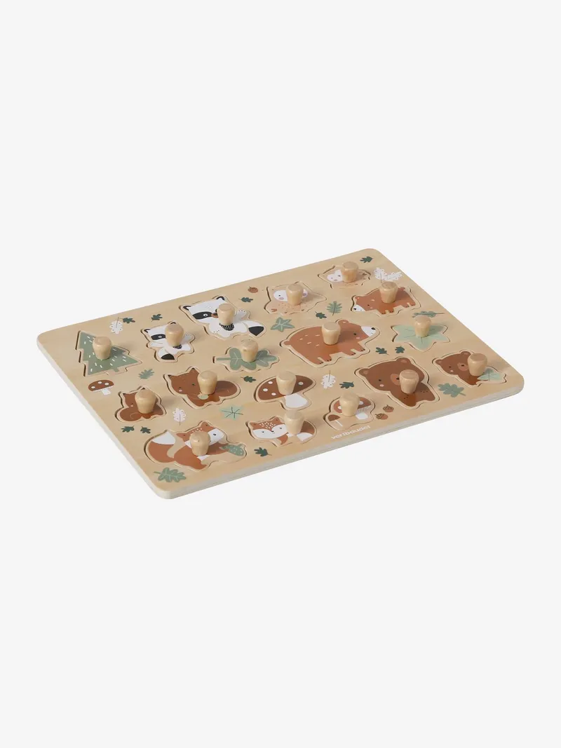 Vertbaudet Baby Steckpuzzle GRÜNER WALD, Mehrfarbig, – Produktbild 4 von 4