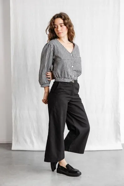 Jyoti - Fair Works Jyoti - Fair Works Bio-Baumwoll Culotte Hemani, Schwarz, – Produktbild 3 von 4