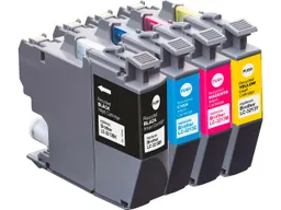 Memo memo 4er Set Tintenpatronen ersetzt Brother LC-3213BK/C/M/Y schwarz, cyan, magenta, gelb – Produktbild 1 von 1