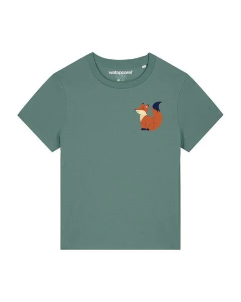 watapparel watapparel T-Shirt Frauen Cute Fox, Green bay, – Produktbild 1 von 3