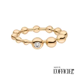Maren Jewellery Cosmic Dreams Kugelring mit Stein - 56 / 18K Gelbgold & Labordiamanten – Produktbild 1 von 1
