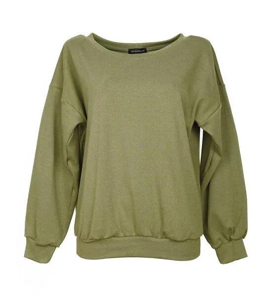 Lena Schokolade Lena Schokolade Oliv Sweater aus Bio-Jacquard, Oliv, – Produktbild 1 von 1