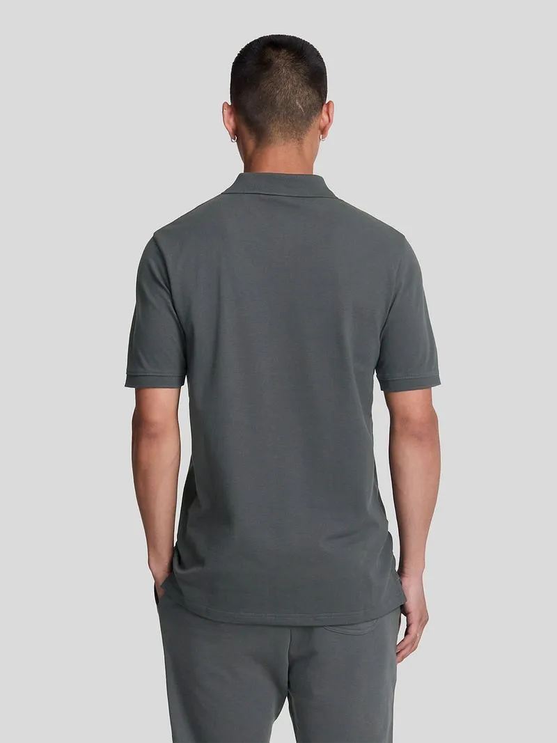 Lyle and Scott Lyle und Scott Polo Plain Anthrazit - Größe M, Anthrazit, – Produktbild 3 von 5