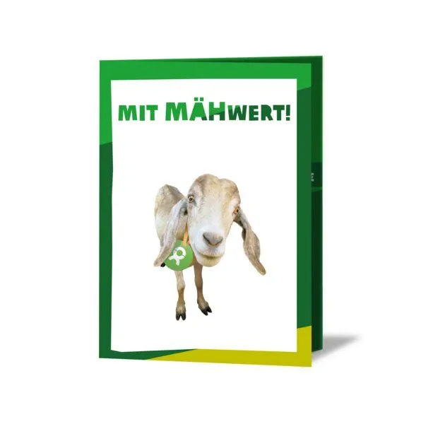 OxfamUnverpackt OxfamUnverpackt Spenden-Geschenk "Ziege" (Grußkarte mit Magnet) – Produktbild 1 von 2