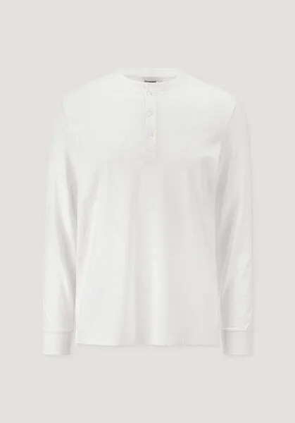 hessnatur hessnatur Henley Longsleeve Relaxed aus reiner Bio-Baumwolle, Naturweiss, – Produktbild 4 von 4