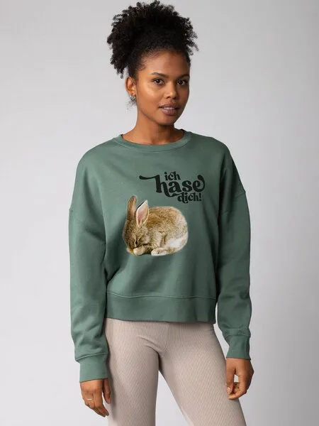 watapparel watapparel Sweatshirt Frauen Ich hase dich!, Green bay, – Produktbild 2 von 2