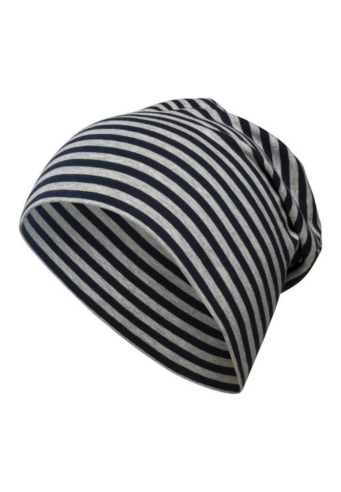 Sterntaler Sterntaler Beanie OCS Beanie (1-St) Kindermütze aus weichem Jersey mit Streifen, Blau, – Produktbild 1 von 5
