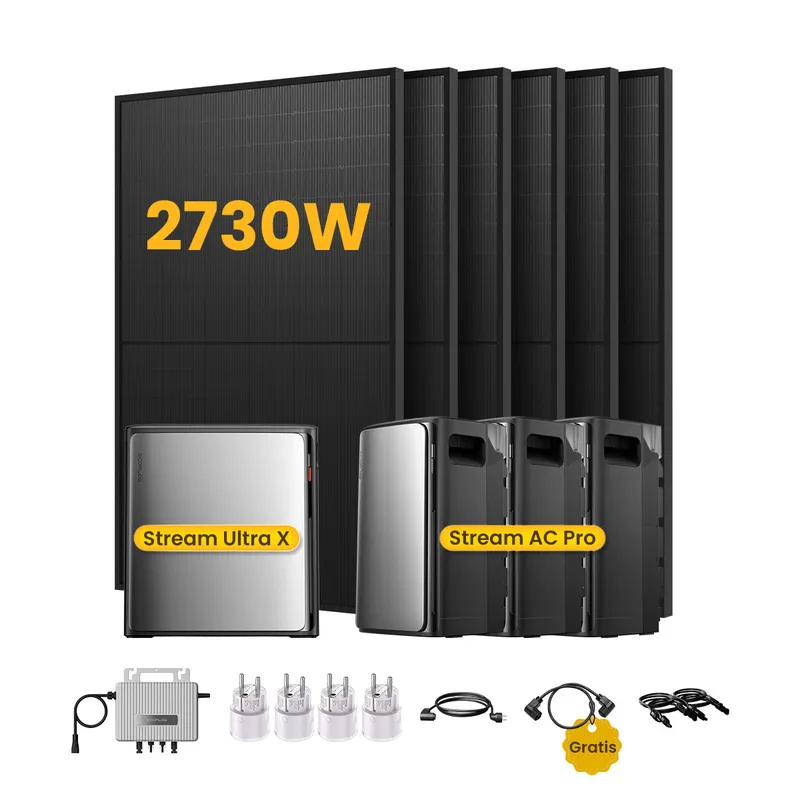 EcoFlow EcoFlow Stream Ultra X, Solaranlage mit Speicher, mit 6 x 455W Bifazialen Solarmodulen, by Powerness - Stream Ultra X + 3 x Stream AC Pro | 9600Wh / 4 x Smart Plug / Selbstabholung – Produktbild 1 von 1