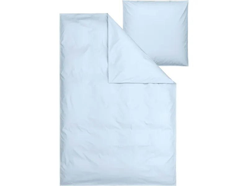 MELA Perkal Bettwäsche Set BHANU | von MELA | Fairtrade & GOTS zertifiziert, Cloudy blue, – Produktbild 1 von 4