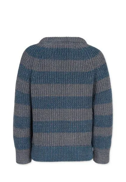 Band of Rascals Band of Rascals Striped Rib Pullover, Dark-petrol-grey, – Produktbild 3 von 4