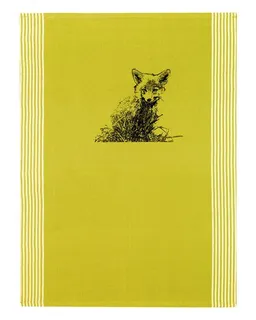 Hirschkind Hirschkind Bio & Fair-Trade-Geschirrtuch "Junger Fuchs" hellgrün – Produktbild 1 von 1