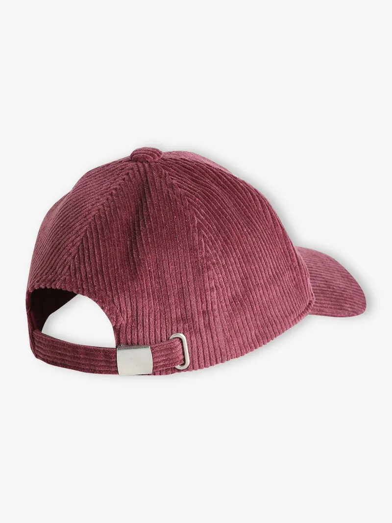 Vertbaudet Kinder Cap aus Cord mit Schriftzug SUPER FRIEND, Pflaume, – Produktbild 2 von 3