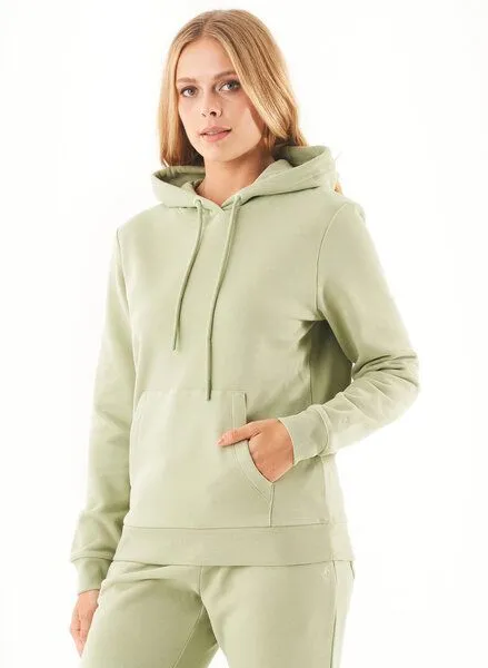 ORGANICATION ORGANICATION ESSENTIALS-HARRE-Soft Touch Hoodie aus Bio-Baumwolle, Grün(sage green), – Produktbild 3 von 4
