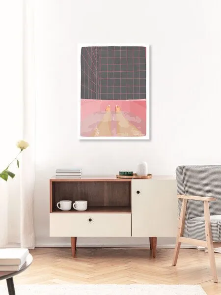 Photocircle Photocircle Wandbild / Poster / Leinwand - Pink Bathroom – Produktbild 3 von 4