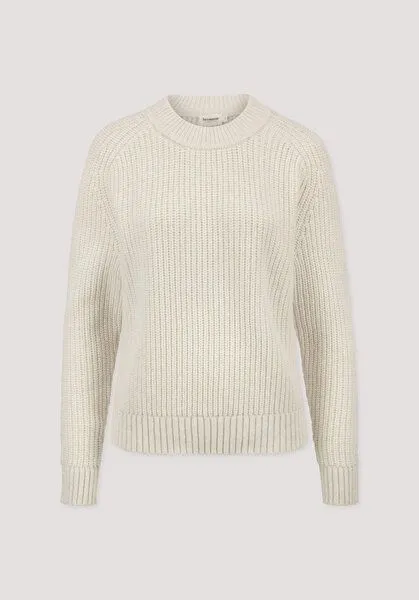 hessnatur hessnatur Strick Pullover Relaxed aus Bio-Baumwolle mit recycelter Wolle, Perlmutt, – Produktbild 4 von 4