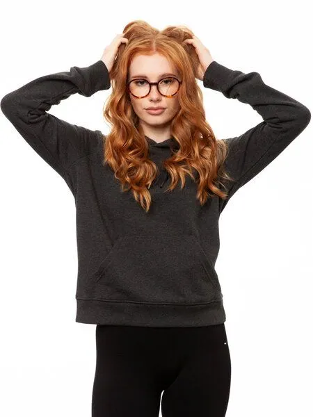 FellHerz FellHerz Damen Hoodie Kapuzenpullover, Dunkelgrau, – Produktbild 4 von 5