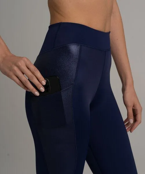 Bodyguard Bodyguard Honolulu 3/4 Leggings aus ECONYL® mit Seitentasche, Nachtblau, – Produktbild 1 von 4