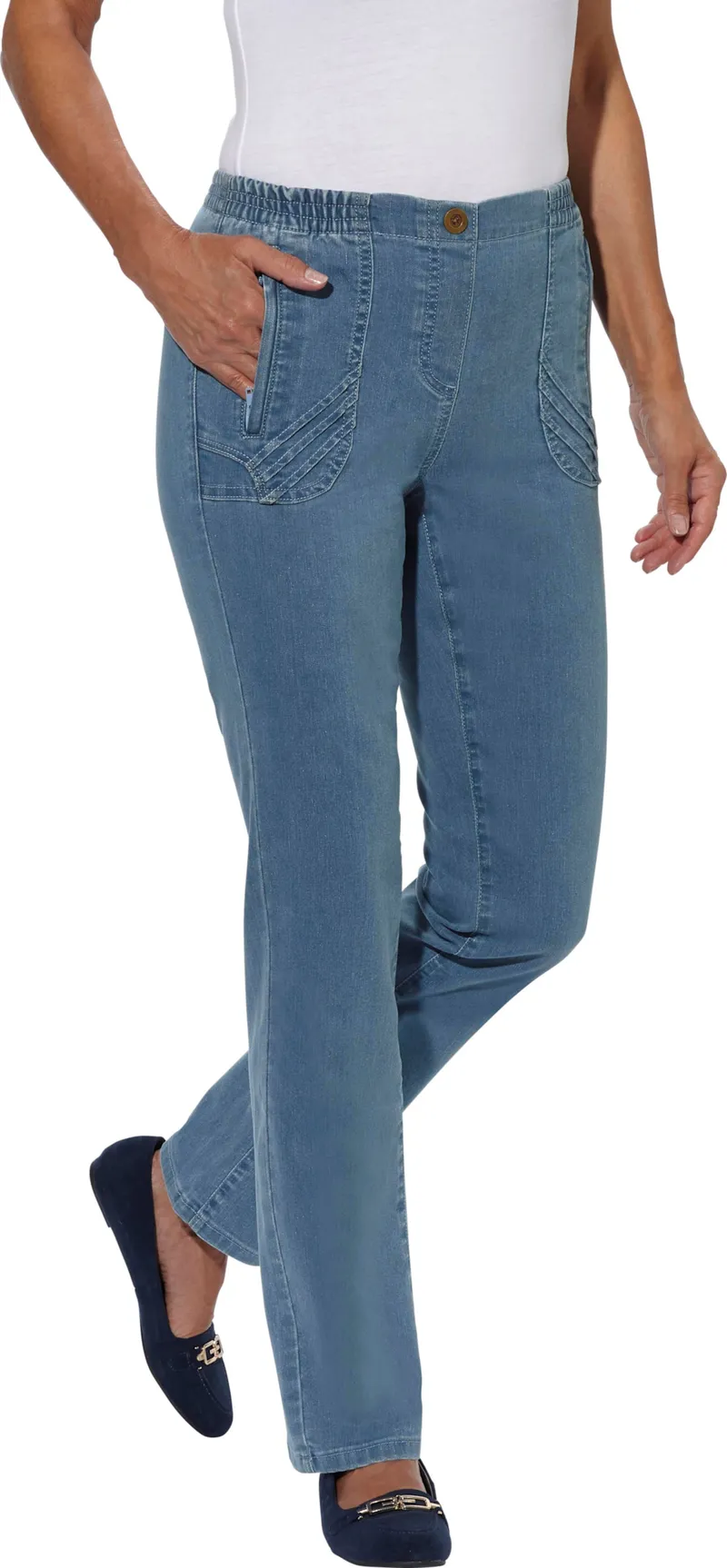 Witt Schlupfjeans blue-bleached, Blue-bleached, – Produktbild 3 von 3