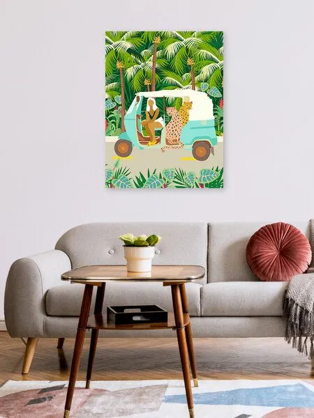Photocircle Photocircle Poster / Leinwandbild - Rikshaw ride with Javan leopards in Bali – Produktbild 2 von 4