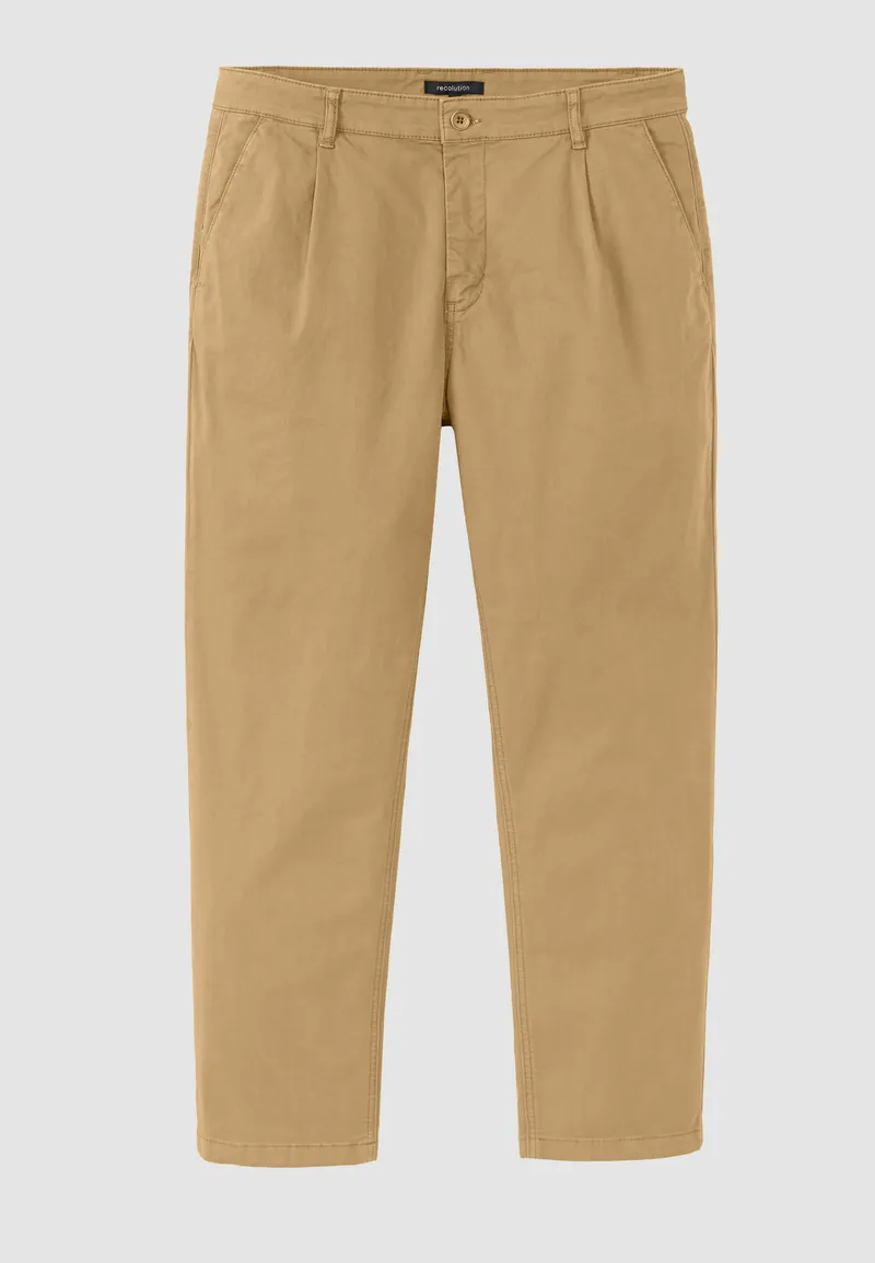 recolution Recolution Herren vegan Chinos Eiche Wüstenbraun, Hellbraun, – Produktbild 1 von 2