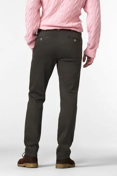 Meyer MEYER Chino in Micro Fantasy, Braun (mokka), – Produktbild 3 von 4